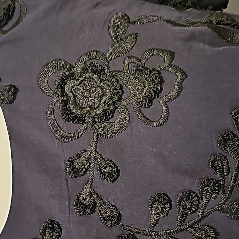 Banana Republic Navy Embroidered Jacquard Dress size 6 - Picture 4 of 7